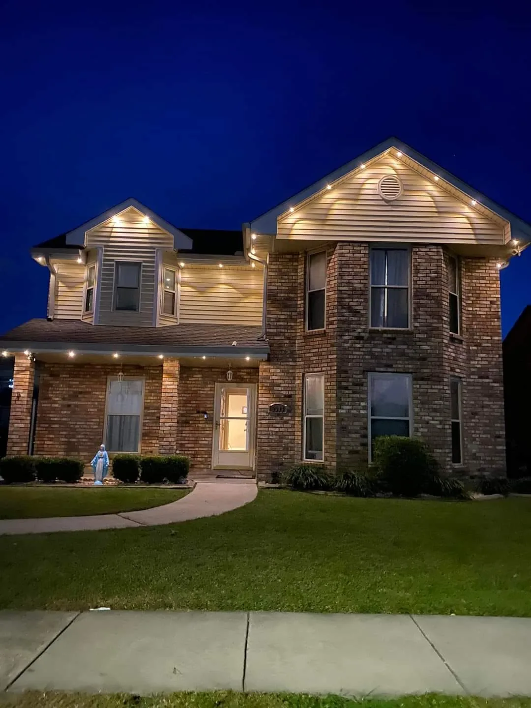 Contact us to learn more about this stunning architectural design against a twilight backdrop