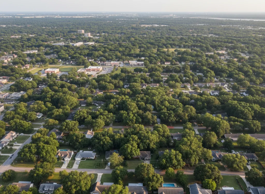 EV Charger Installation Baton Rouge in a suburban area surrounded by dense woods